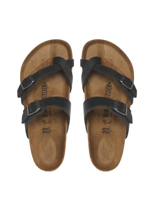 Birkenstock Japonki Mayari 0171481 Czarny. Kolor: czarny. Materiał: nubuk, skóra
