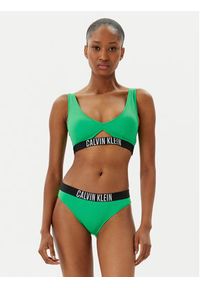 Calvin Klein Swimwear Dół od bikini KW0KW02856 Zielony. Kolor: zielony. Materiał: syntetyk #3