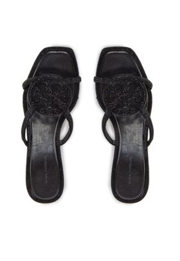 Tory Burch Klapki 152178 Czarny. Kolor: czarny. Materiał: skóra