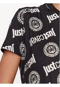 Just Cavalli T-Shirt 75PAH610 Czarny Regular Fit. Kolor: czarny. Materiał: bawełna #4