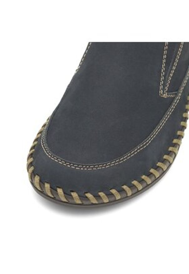 Rieker Półbuty B2454-14 Granatowy. Kolor: niebieski. Materiał: nubuk, skóra