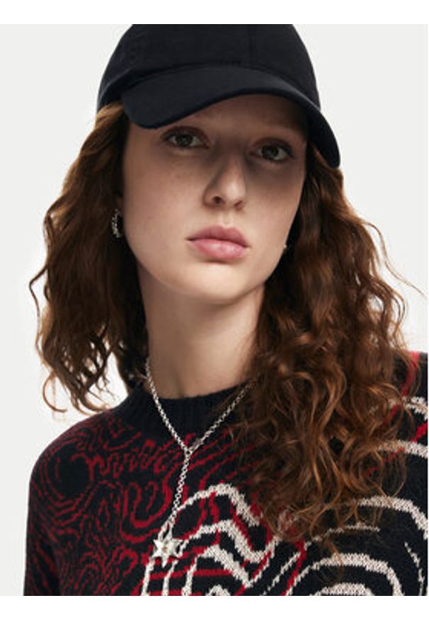 Desigual Sweter Toulouse Lacroix 24WWJF54 Czarny Loose Fit. Kolor: czarny. Materiał: syntetyk