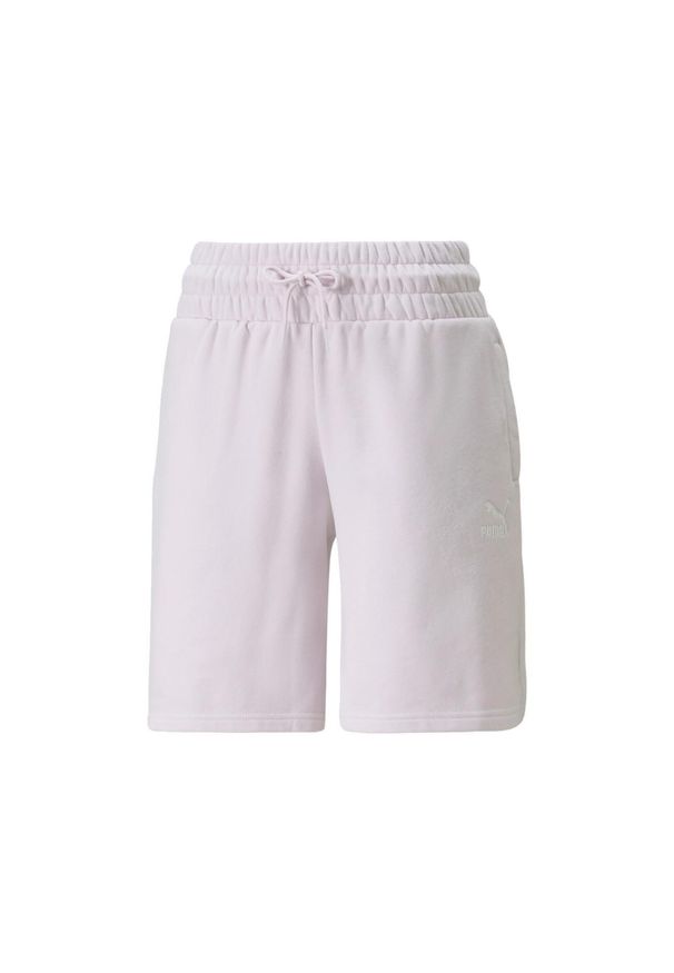 Spodnie Kobieta Puma Classics High Waist Longline 8´´ biały. Stan: podwyższony. Kolor: fioletowy. Sport: bieganie, fitness
