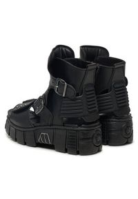 NEW ROCK Sandały M-BIOS106-V2 Czarny. Kolor: czarny. Materiał: skóra. Styl: rockowy