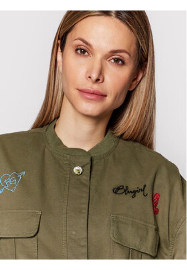 Blugirl Blumarine Kurtka przejściowa RA2047 T3074 Zielony Regular Fit. Kolor: zielony. Materiał: bawełna