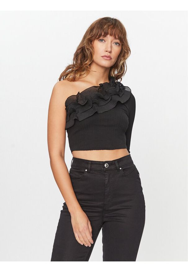 only - ONLY Bluzka 15306966 Czarny Regular Fit. Kolor: czarny. Materiał: bawełna