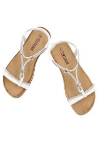 Białe Sandały Artiker Modne Obuwie Damskie. Okazja: na spacer, na co dzień. Zapięcie: pasek. Kolor: biały. Wzór: paski, aplikacja. Sezon: lato. Styl: klasyczny, casual, wakacyjny, elegancki #3