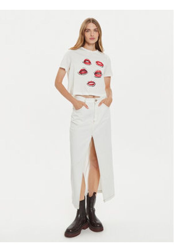Vero Moda T-Shirt Elena 10326789 Biały Boxy Fit. Kolor: biały. Materiał: bawełna