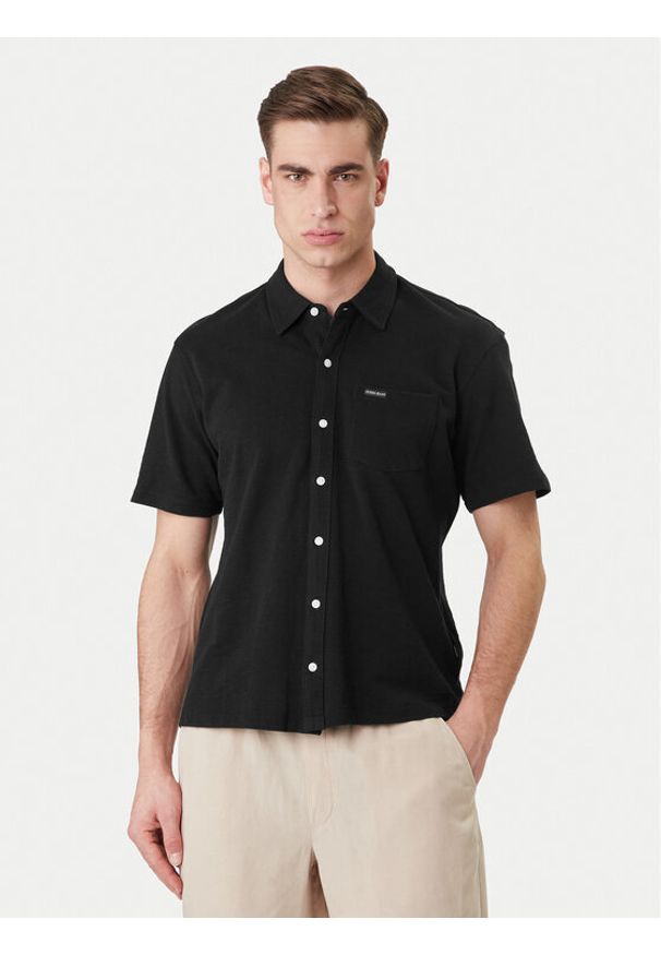 Guess Jeans Koszula M6GP02 KE731 Czarny Regular Fit. Kolor: czarny. Materiał: bawełna