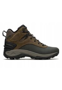 Merrell - Buty trekkingowe na zimę męskie MERRELL THERMO KIRUNA 2 MID skóra duży rozmiar. Kolor: brązowy. Materiał: skóra. Sezon: zima