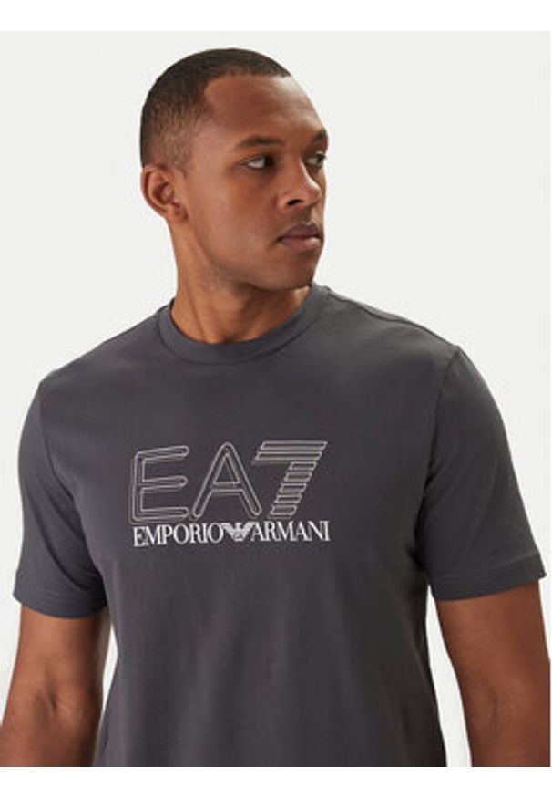 EA7 Emporio Armani T-Shirt 7M001307 AF10375 Szary Regular Fit. Kolor: szary. Materiał: bawełna