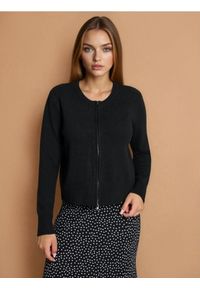 Sinsay - Sweter na zamek - czarny. Kolor: czarny