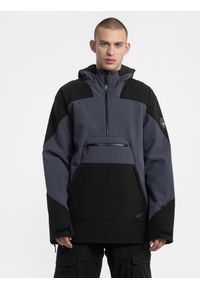 4f - Softshell snowboardowy membrana 8 000 męski. Kolekcja: plus size. Kolor: czarny. Materiał: softshell. Sezon: zima. Sport: snowboard #1