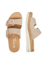 Remonte Klapki CEO-D0Q66-62 Beżowy jasny. Kolor: beżowy. Materiał: skóra, syntetyk #5