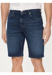 TOMMY HILFIGER - Tommy Hilfiger Szorty jeansowe Brooklyn MW0MW35176 Granatowy Straight Fit. Kolor: niebieski. Materiał: bawełna #1