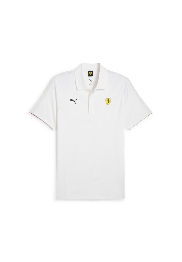 Polo Puma Ferrari Race Cloudspun. Typ kołnierza: polo. Kolor: biały