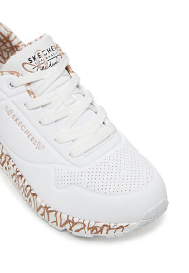 skechers - Skechers Sneakersy Uno 155506/WTRG Biały. Kolor: biały. Materiał: skóra
