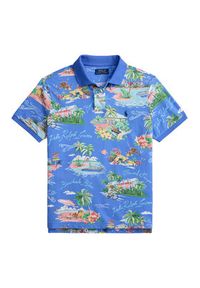 Polo Ralph Lauren Polo 710B14509001 Niebieski Slim Fit. Typ kołnierza: polo. Kolor: niebieski. Materiał: bawełna #5
