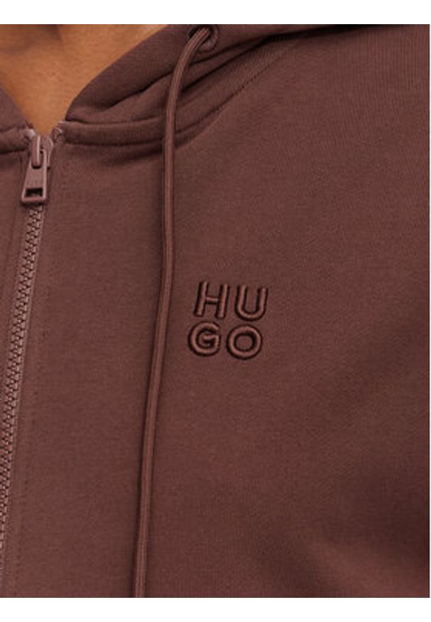 Hugo - HUGO Bluza Dalfine 50535240 Brązowy Regular Fit. Kolor: brązowy. Materiał: bawełna