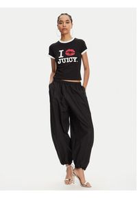 Juicy Couture T-Shirt I Kiss JCWCT125318 Czarny Slim Fit. Kolor: czarny. Materiał: bawełna #4