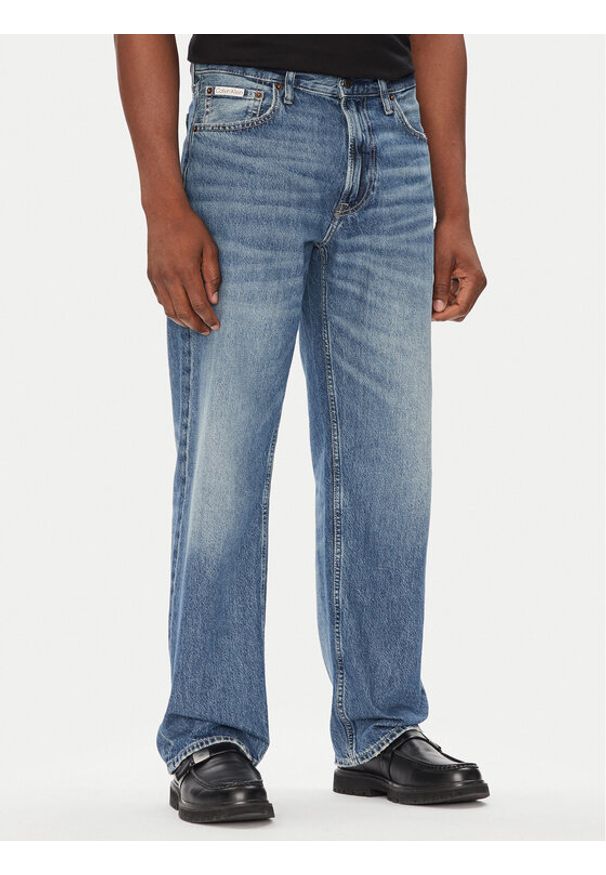 Calvin Klein Jeans Jeansy 90s LV04RC761G Niebieski Straight Fit. Kolor: niebieski