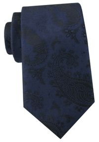 Krawat Męski - Angelo di Monti - Ciemnoniebieski, Motyw Kwiatowy. Kolor: niebieski. Materiał: tkanina. Wzór: kwiaty. Styl: elegancki, wizytowy #1