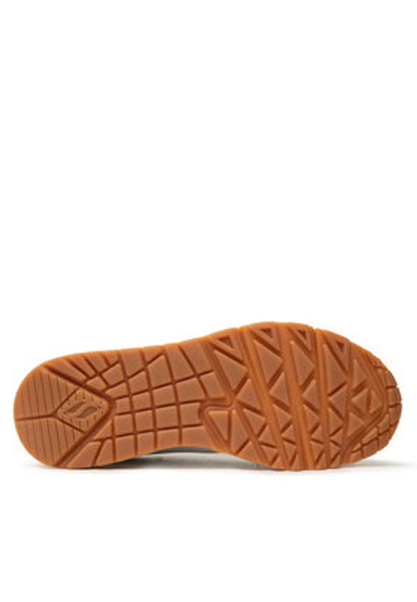 skechers - Skechers Sneakersy Uno Shimmer Away 155196/WHT Biały. Kolor: biały. Materiał: skóra
