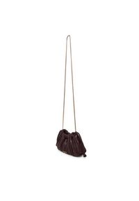 Calvin Klein Torebka Plisse Mini Drawstring Bag LV04F3077G Bordowy. Kolor: czerwony. Materiał: skórzane