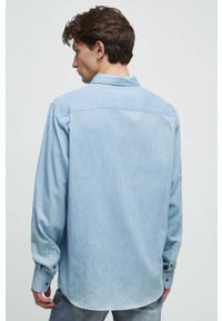 medicine - Medicine koszula bawełniana męska kolor niebieski regular z kołnierzykiem button-down. Typ kołnierza: button down. Kolor: niebieski. Materiał: bawełna. Długość rękawa: długi rękaw. Długość: długie. Wzór: gładki #2