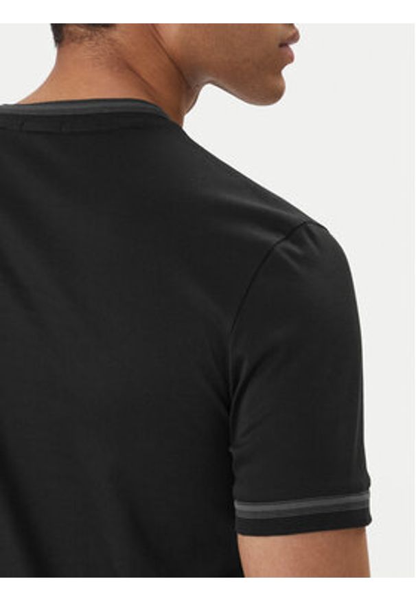 BOSS T-Shirt H-Tessler 202 50554536 Czarny Slim Fit. Kolor: czarny. Materiał: bawełna