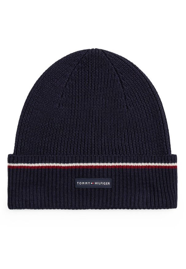 TOMMY HILFIGER - Tommy Hilfiger Czapka AM0AM13587 Granatowy. Kolor: niebieski. Materiał: wełna, materiał