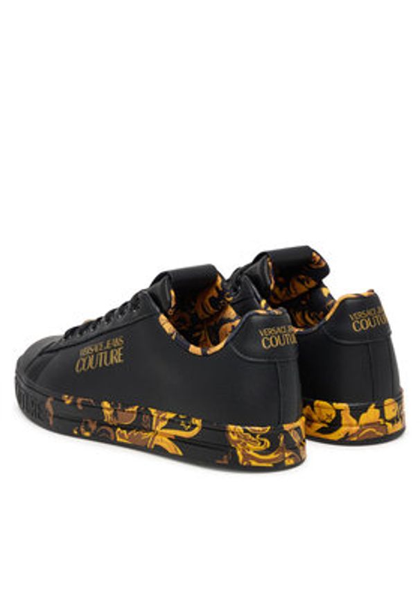 Versace Jeans Couture Sneakersy 79VA3SKL Czarny. Kolor: czarny. Materiał: skóra