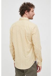 Sisley koszula bawełniana męska kolor żółty regular z kołnierzykiem klasycznym. Typ kołnierza: kołnierzyk klasyczny. Kolor: żółty. Materiał: bawełna. Styl: klasyczny