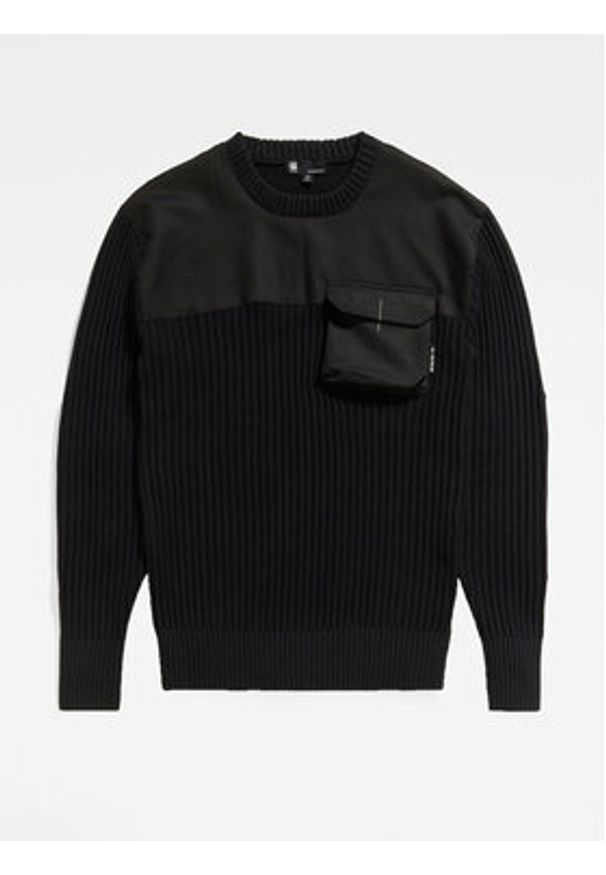 G-Star RAW - G-Star Raw Sweter Army D23525-D496-6484 Czarny Regular Fit. Kolor: czarny. Materiał: bawełna