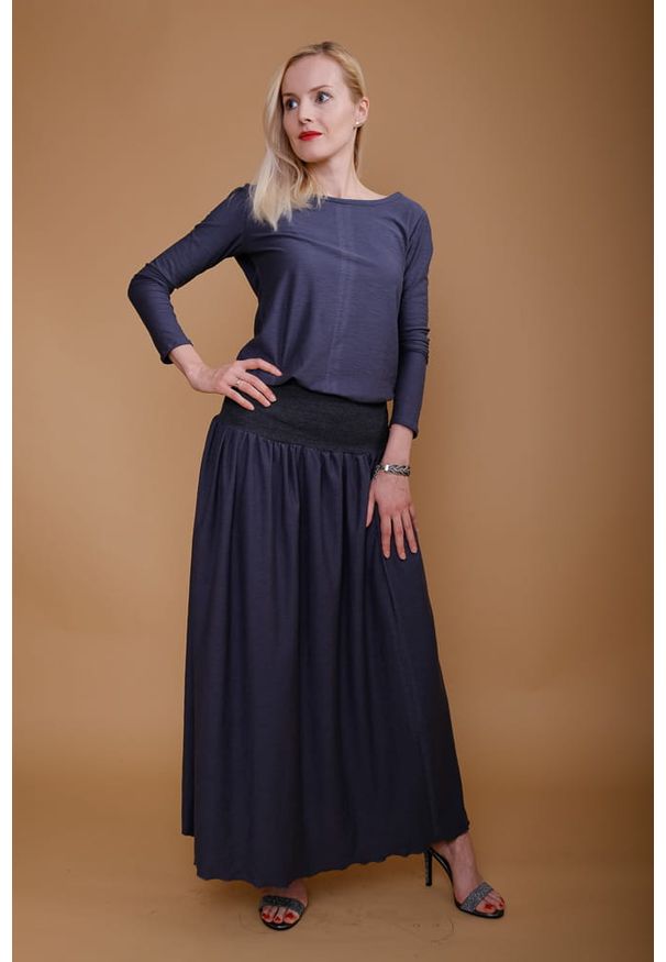 Hultaj Polski - Sukienka Cicha Woda. Okazja: na co dzień. Materiał: bawełna, dzianina, tkanina. Typ sukienki: proste. Styl: casual. Długość: maxi