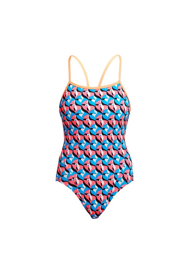 FUNKITA - Strój pływacki jednoczęściowy damski Funkita Single Strap One Piece. Kolor: niebieski