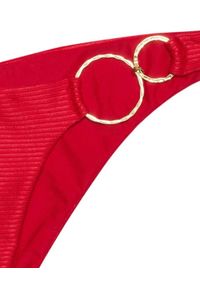 BEACH BUNNY - Dół od bikini Nadia Midi. Kolor: czerwony. Wzór: aplikacja
