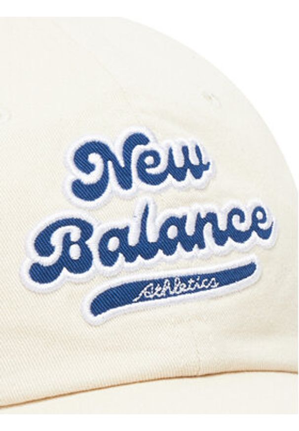 New Balance Czapka z daszkiem 6 Panel Athletics Legacy Hat LAH53000PEF Biały. Kolor: biały. Materiał: materiał, bawełna