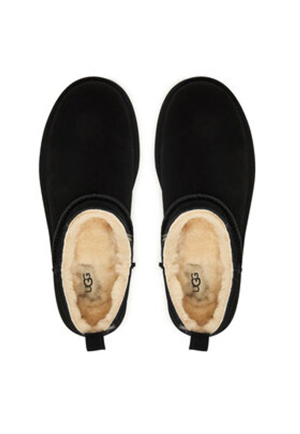 Ugg Śniegowce W Classic Micro 1173891 Czarny. Kolor: czarny. Materiał: zamsz, skóra