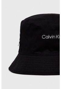 Calvin Klein kapelusz dwustronny bawełniany kolor czarny bawełniany. Kolor: czarny. Materiał: bawełna #2