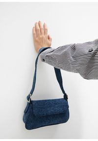 bonprix - Tunika bawełniana. Typ kołnierza: kołnierzyk stójkowy. Kolor: niebieski. Materiał: bawełna #2