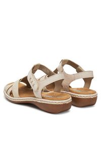 Rieker Sandały 65919-60 Beżowy. Kolor: beżowy. Materiał: skóra #2