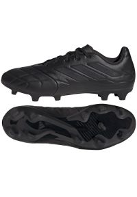 Adidas - Buty piłkarskie adidas Copa Pure.3 Fg M HQ8940 czarne czarne. Zapięcie: sznurówki. Kolor: czarny. Materiał: skóra, syntetyk, guma. Sport: piłka nożna