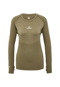 NewLine - Damska koszulka bezszwowa z długim rękawem Newline Pace. Kolor: zielony, brązowy, wielokolorowy. Materiał: materiał. Długość rękawa: długi rękaw. Długość: długie. Sport: piłka nożna #1