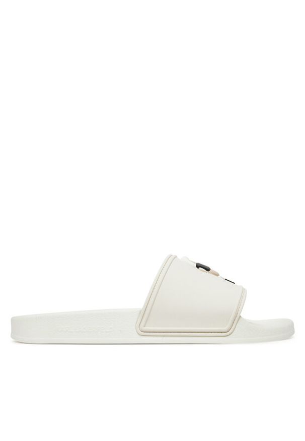 Karl Lagerfeld - KARL LAGERFELD Klapki KL70005 Biały. Kolor: biały. Materiał: skóra
