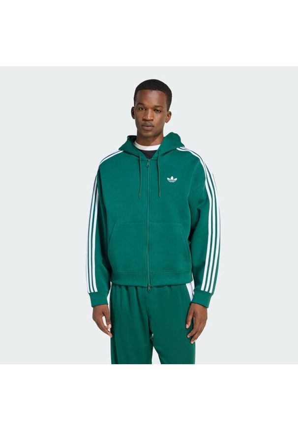 Adidas - adidas Bluza adicolor Spacer KD4085 Zielony Loose Fit. Okazja: na spacer. Kolor: zielony. Materiał: bawełna