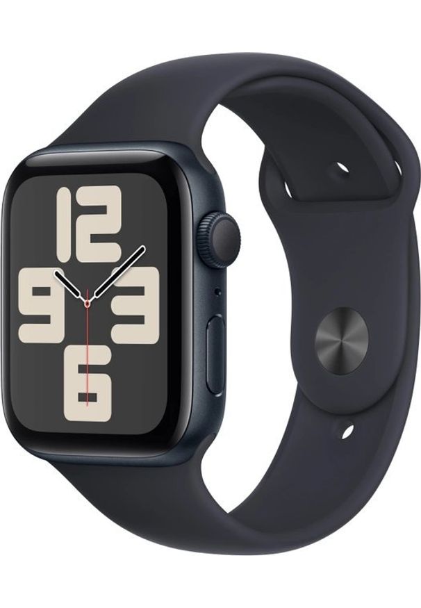 APPLE - Smartwatch Apple Watch SE 2023 GPS 44mm Midnight Alu Sport M/L Czarny (MRE93QI/A). Rodzaj zegarka: smartwatch. Kolor: czarny. Styl: sportowy