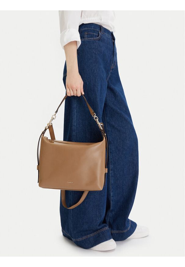 Furla Torebka Tonie M WB01964 A.0023 CN 4489S Brązowy. Kolor: brązowy. Materiał: skórzane