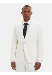 Hugo - HUGO Garnitur Henry 50559672 Kremowy Slim Fit. Kolor: kremowy. Materiał: bawełna #15