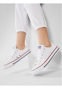 Converse Trampki Chuck Taylor All Star Ox 132173C Biały. Kolor: biały. Materiał: skóra #7